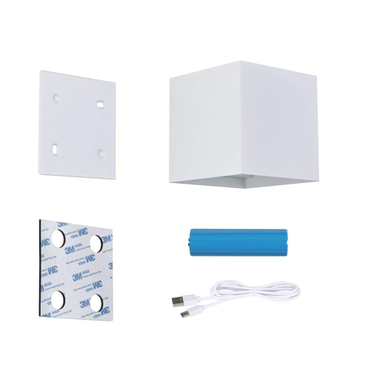 Paulmann LED Akkuwandleuchte Nyara IP44 3000K 100x104mm 2x1W Weiß