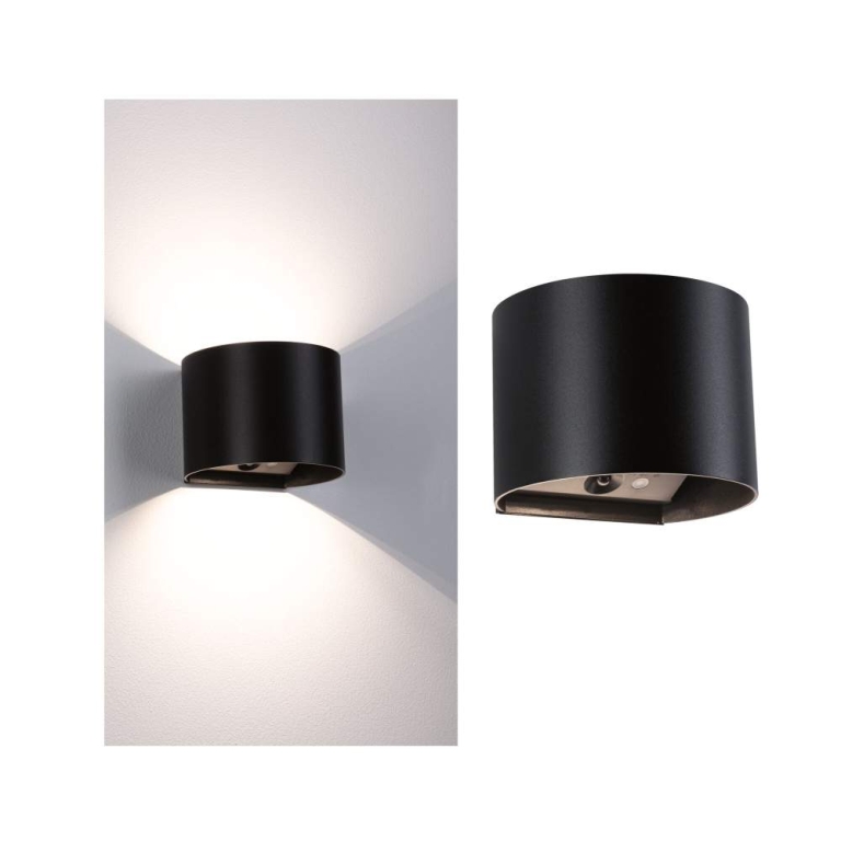 Paulmann LED Akkuwandleuchte Nyora IP44 3000K 135x120mm 2x1W Schwarz