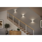 LED Akkuwandleuchte Nyora IP44 3000K 135x120mm 2x1W Weiß