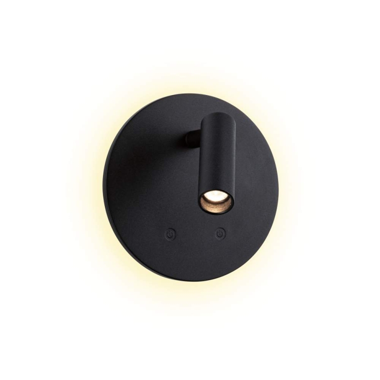 Paulmann LED Akkuwandleuchte Kiora 2700K 80lm / 50lm 3,7V 0,6W / 0,7W dimmbar Schwarz