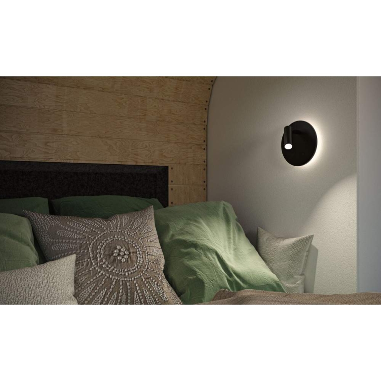 Paulmann LED Akkuwandleuchte Kiora 2700K 80lm / 50lm 3,7V 0,6W / 0,7W dimmbar Schwarz