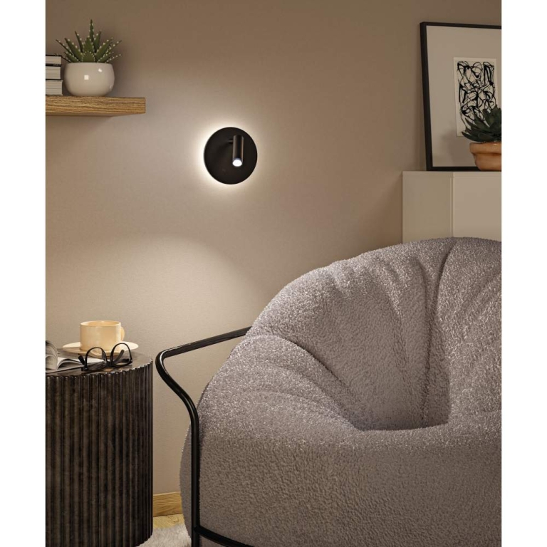 Paulmann LED Akkuwandleuchte Kiora 2700K 80lm / 50lm 3,7V 0,6W / 0,7W dimmbar Schwarz