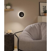 LED Akkuwandleuchte Kiora 2700K 80lm / 50lm 3,7V 0,6W / 0,7W dimmbar Schwarz