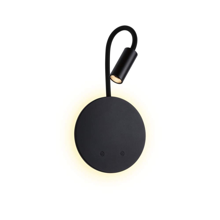 Paulmann LED Akkuwandleuchte Miora   2700K 80lm / 50lm 3,7V 0,6W / 0,7W dimmbar Schwarz