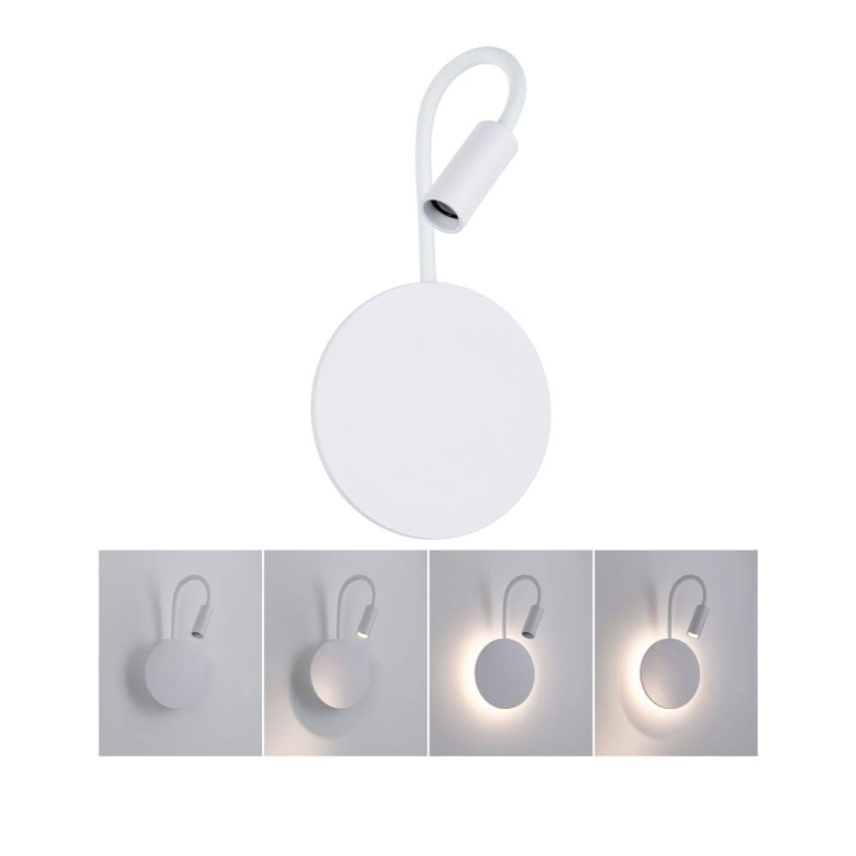 Paulmann LED Akkuwandleuchte Miora   2700K 80lm / 50lm 3,7V 0,6W / 0,7W dimmbar Weiß