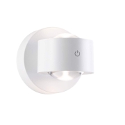 LED Akkuwandleuchte Zorik IP44 dimmbar 2700K 100mm 2x1,1W Weiß