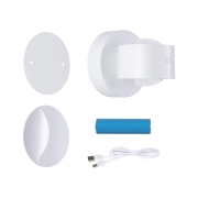 LED Akkuwandleuchte Zorik IP44 dimmbar 2700K 100mm 2x1,1W Weiß