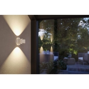 LED Akkuwandleuchte Zorik IP44 dimmbar 2700K 100mm 2x1,1W Weiß