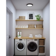 LED Panel Abia 2 White Select Dämmerungsgesteuerter Bewegungsmelder (HF) rund 300mm  14W 1000lm 2700 - 4000K Schwarz