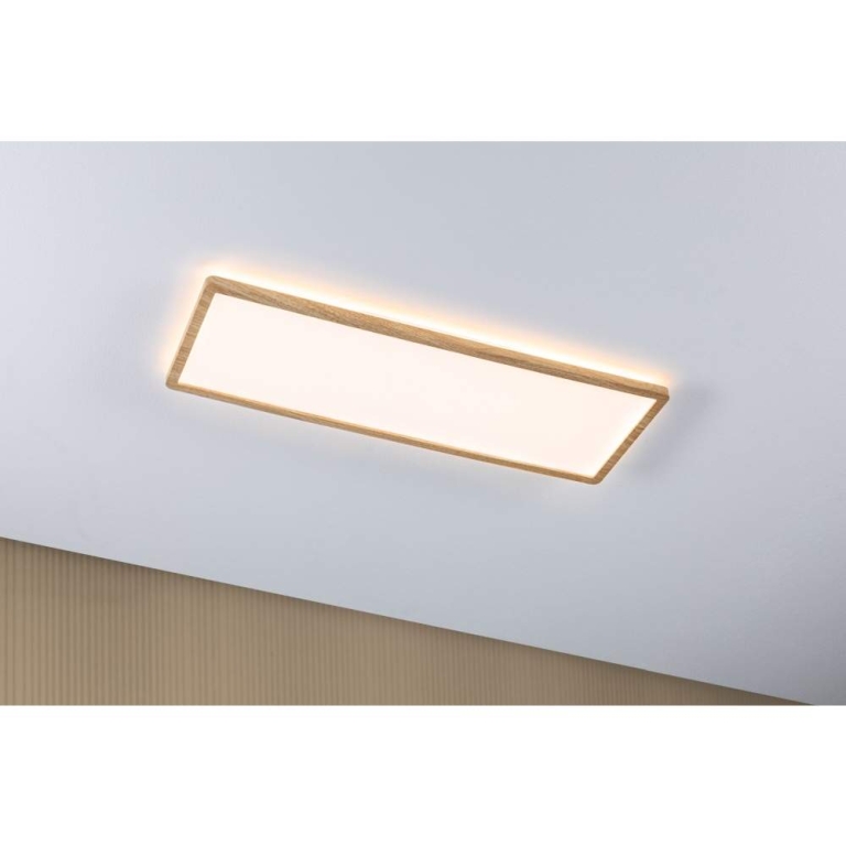 Paulmann LED Panel Atria Shine  IP44 eckig 560x200mm  15,2W 2030lm 3000 - 6500K Holzoptik