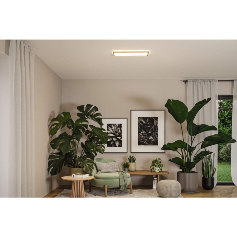 Paulmann LED Panel Atria Shine  IP44 eckig 560x200mm  15,2W 2030lm 3000 - 6500K Holzoptik