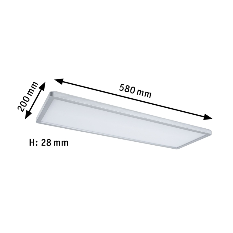 Paulmann LED Panel Atria Shine IP44 eckig 560x200mm  15,2W 2030lm 3000 - 6500K Chrom matt