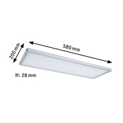 LED Panel Atria Shine IP44 eckig 560x200mm  15,2W 2030lm 3000 - 6500K Chrom matt