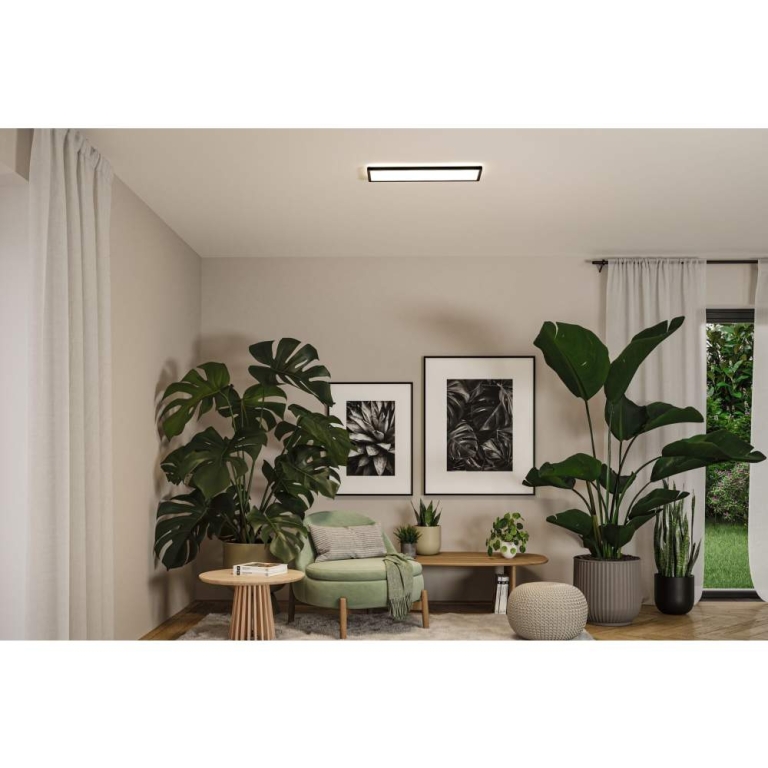 Paulmann LED Panel Atria Shine IP44 eckig 560x200mm  15,2W 2030lm 3000 - 6500K Schwarz