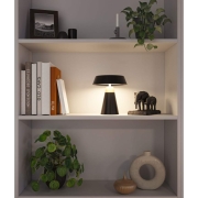 Akkuleuchte Lirox IP44  White Switch Schwarz Champagner