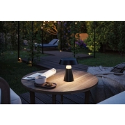 Akkuleuchte Lirox IP44  White Switch Schwarz Champagner