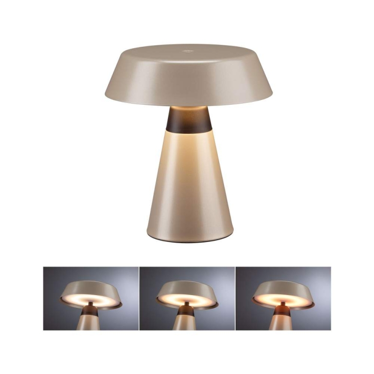 Paulmann Akkuleuchte Lirox IP44  White Switch Champagner Schwarz