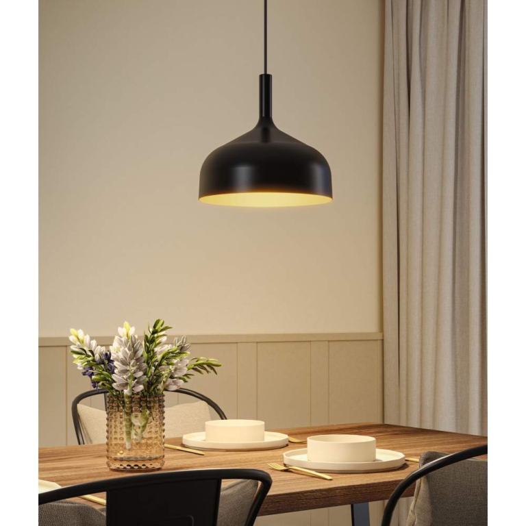 Paulmann Pendelleuchte Embla II E27 Schwarz Gold Metall Metall