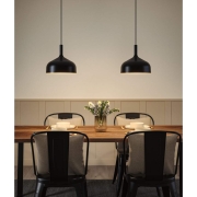 Pendelleuchte Embla II E27 Schwarz Gold Metall Metall