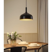 Pendelleuchte Embla II E27 Schwarz Gold Metall Metall