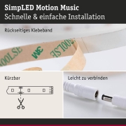 SimpLED LED Strip RGBIC Motion Music Komplettset 5m beschichtet  22W 170lm/m 420 LEDs/m RGB 24VA
