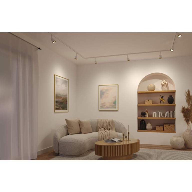 Paulmann URail Schienenspot Cover Einzelspot GU10  max. 10W  230V Signalweiß Gold matt