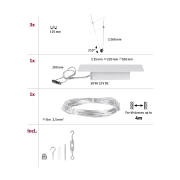 Seilsystem Simple Basisset GU5,3  max. 3x5W   230/12V Chrom