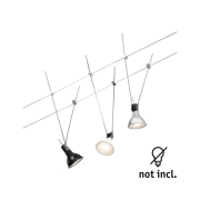 Seilsystem Simple Basisset GU5,3  max. 3x5W   230/12V Chrom