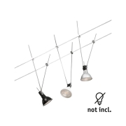 Seilsystem Simple Basisset GU5,3  max. 3x5W   230/12V Chrom