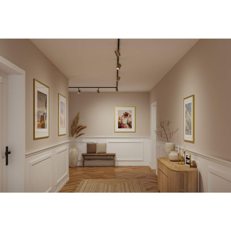 Paulmann URail Schienenspot Luxe   GU10  max. 10W  dimmbar 230V Gold matt Schwarz matt