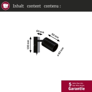 Spotlight Lirena GU10 max. 10W Schwarz matt Metall