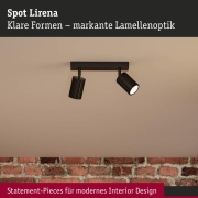 Spotlight Lirena GU10 max. 2x10W Schwarz matt Metall