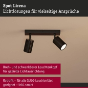 Spotlight Lirena GU10 max. 2x10W Schwarz matt Metall