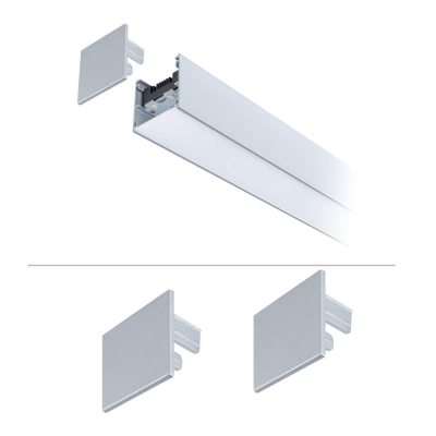 Paulmann Linion Zubehör Endkappe 2er-Set Chrom matt Kunststoff