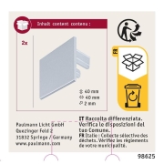 Linion Zubehör Endkappe 2er-Set Chrom matt Kunststoff