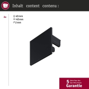 Linion Zubehör Endkappe 2er-Set Schwarz matt Kunststoff