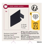 Linion Zubehör Endkappe 2er-Set Schwarz matt Kunststoff