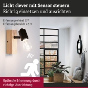 Filament 230V LED Birne E27 inkl. Dämmerungsgesteuerter Bewegungsmelder (HF) 806lm 7W 2700K E27