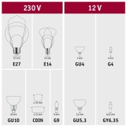 Filament 230V LED Birne E27 inkl. Dämmerungsgesteuerter Bewegungsmelder (HF) 806lm 7W 2700K E27