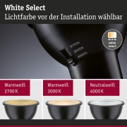 Standard 230V LED Reflektor GU10 Dip Switch 450lm 4,6W 2700 - 4000K  Schwarz matt