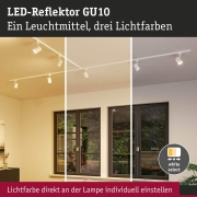 Standard 230V LED Reflektor GU10 Dip Switch 450lm 4,6W 2700 - 4000K  Signalweiß