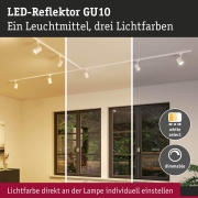 Standard 230V LED Reflektor GU10 Dip Switch 650lm 6,9W 2700 - 4000K  Signalweiß