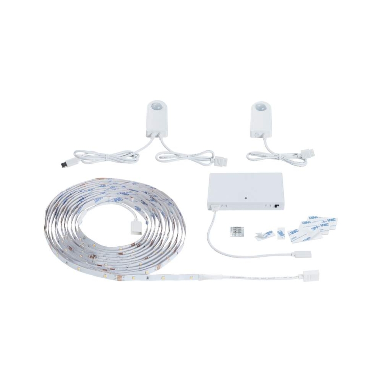 Paulmann LED Strip batteriebetrieben Dämmerungsgesteuerter Bewegungsmelder (IR) 5m 5W 180lm/m 30 LEDs/m 3000K