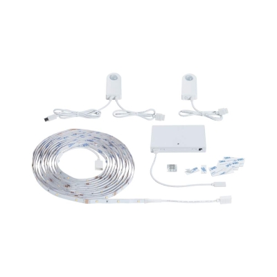 Paulmann LED Strip batteriebetrieben Dämmerungsgesteuerter Bewegungsmelder (IR) 5m 5W 180lm/m 30 LEDs/m 3000K