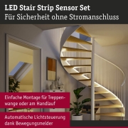 LED Strip batteriebetrieben Dämmerungsgesteuerter Bewegungsmelder (IR) 5m 5W 180lm/m 30 LEDs/m 3000K