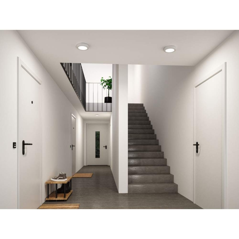 Paulmann LED Panel Abia 2 White Select Dämmerungsgesteuerter Bewegungsmelder (HF) rund 170mm  9,5W 1100lm 2700 - 4000K Weiß