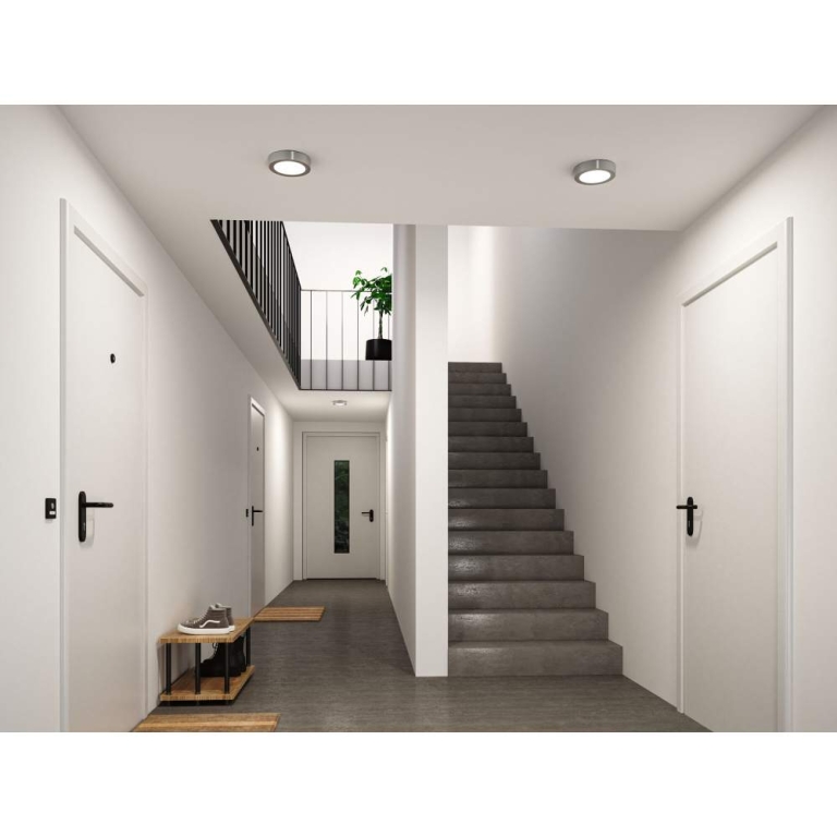 Paulmann LED Panel Abia 2 White Select Dämmerungsgesteuerter Bewegungsmelder (HF) rund 170mm  9,5W 1100lm 2700 - 4000K Chrom matt