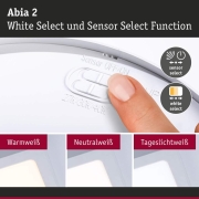 LED Panel Abia 2 White Select Dämmerungsgesteuerter Bewegungsmelder (HF) eckig 170x170mm  9,5W 1100lm 2700 - 4000K Weiß