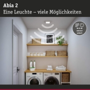 LED Panel Abia 2 White Select Dämmerungsgesteuerter Bewegungsmelder (HF) eckig 170x170mm  9,5W 1100lm 2700 - 4000K Weiß