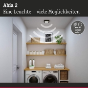 LED Panel Abia 2 White Select Dämmerungsgesteuerter Bewegungsmelder (HF) eckig 170x170mm  9,5W 1100lm 2700 - 4000K Schwarz